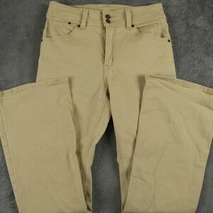 Levis 726 Flare Jeans Womens 29x31 Tan Khaki High Rise Stretch Denim Pants